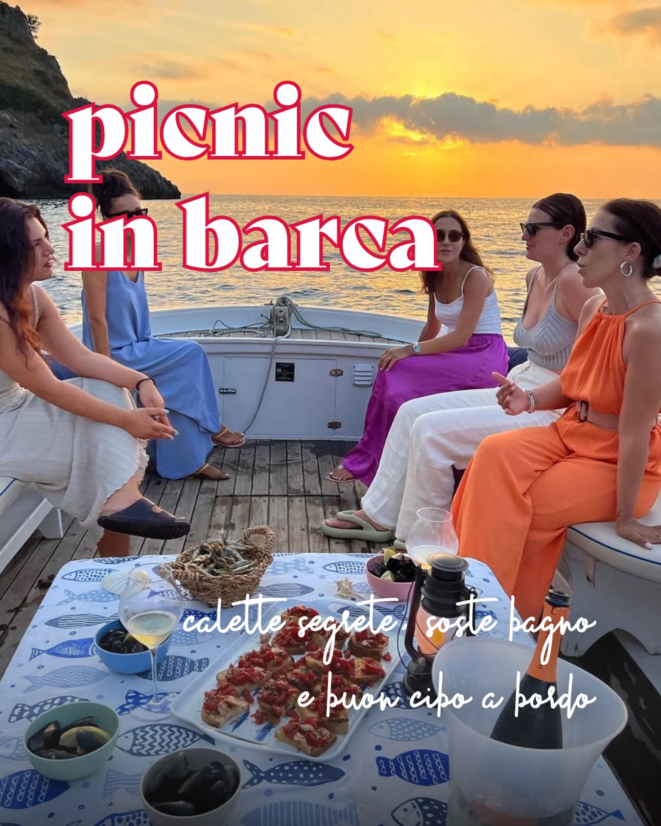 Naviga nel Golfo di Napoli, tuffati in acque cristalline e lasciati cullare dal ritmo lento della giornata tra calette nascoste, sole e un picnic a bordo con prodotti del territorio 🧺🌊

Dimentica la solita giornata al mare e salpa con noi! ✨

⚠️ Esperienza super richiesta: ti consigliamo di prenotare con largo anticipo al link in bio! 

#ohmybob #cosedafare #picnic #barca #napoli
