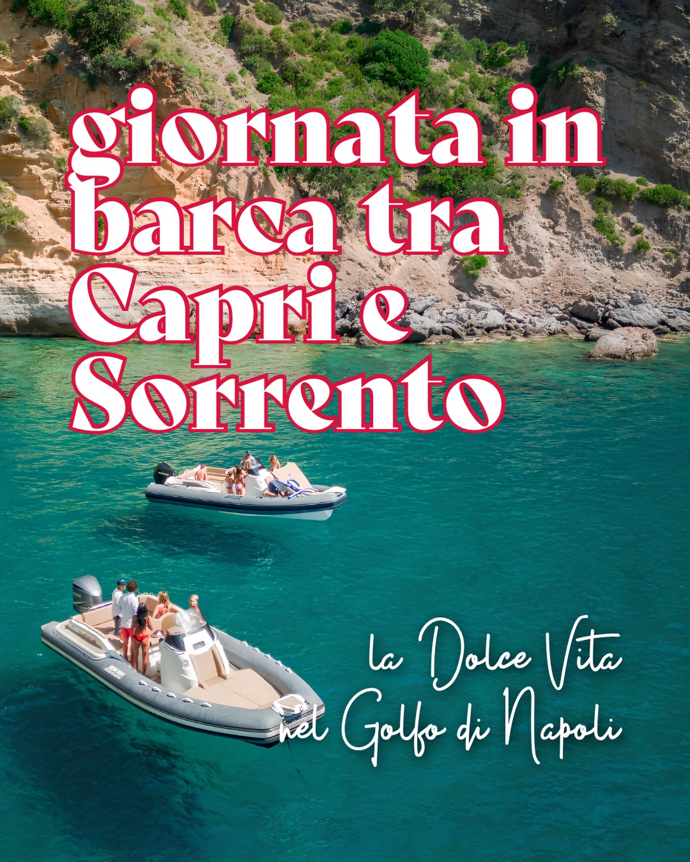 Tutto il sapore della Dolce Vita, dai Faraglioni di Capri alla Costiera Sorrentina 🍋🌊🇮🇹🛵 

Mare cristallino, musica, aperitivo e panorami che sembrano usciti direttamente da un film 🎬 

Una giornata decisamente UÀ! 💥 

👉🏼 Prenota ora al link in bio! 

#ohmybob #cosedafare #barca #mare #napoli