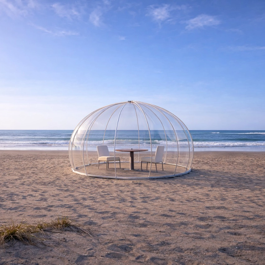 Pranzo o cena in una Bubble